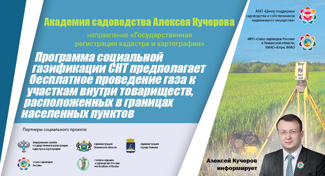 Программа социальной газификации садовых СНТ предполагает бесплатное проведение газа к участкам внутри товариществ, расположенных в границах населенных пунктов